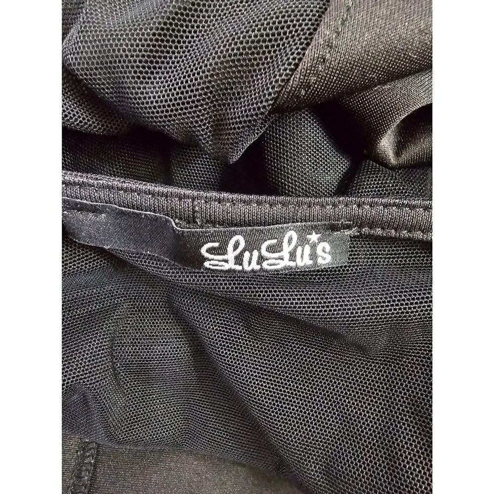 LuLu's Peek Chic Cutout Dress Black Size Small - Picture 13 of 13